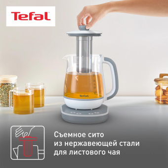 Чайник электрический Tefal BJ551B10 1.5л. белый корпус: стекло/пластик (7211004581) от магазина РЭССИ