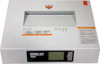 Шредер Office Kit S600 0,8х5 серый (секр.P-7) фрагменты 6лист. 60лтр. от магазина РЭССИ