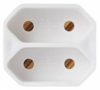 Сетевой разветвитель Buro BU-PS2F-W (2 розетки) белый (пакет ПЭ) от магазина РЭССИ