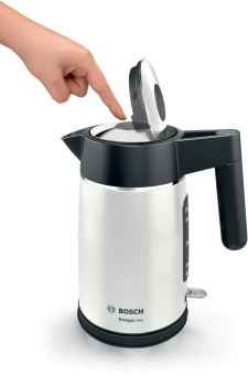 Чайник электрический Bosch TWK5P471 1.7л. 2400Вт серый/черный корпус: металл/пластик от магазина РЭССИ