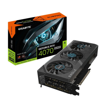 Видеокарта Gigabyte PCI-E 4.0 GV-N407SEAGLE OC-12GD NVIDIA GeForce RTX 4070 Super 12Gb 192bit GDDR6X 2475/21000 HDMIx1 DPx3 HDCP Ret от магазина РЭССИ