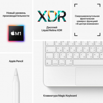 Планшет Apple iPad Pro 2021 MHNQ3RU/A M1 8C RAM16Gb ROM2Tb 12.9" IPS 2732x2048 iOS серебристый 12Mpix 12Mpix BT WiFi Touch 10hr от магазина РЭССИ