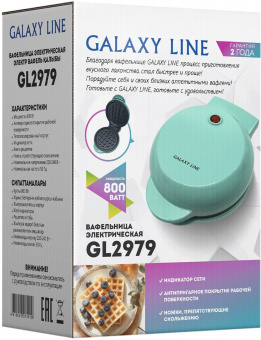 Вафельница Galaxy Line GL 2979 800Вт мятный от магазина РЭССИ
