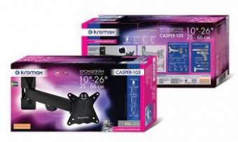Кронштейн для телевизора Kromax CASPER-103 черный 10"-32" макс.25кг настенный поворот и наклон от магазина РЭССИ