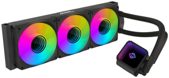 Система водяного охлаждения GMNG GG-LC360ARGB1 ARGB 120x120x25mm Soc-AM5/AM4/1151/1200/2066/1700 черный 4-pin 22-35dB Al+Cu 350W 1550gr Ret (GG-LC360ARGB1-BK) от магазина РЭССИ