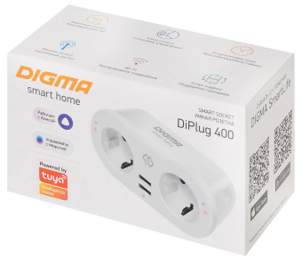 Умная розетка Digma DiPlug 400 EU Wi-Fi белый (TY1932) от магазина РЭССИ