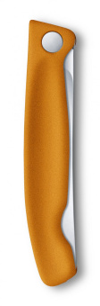 Нож кухонный Victorinox Swiss Classic (6.7836.F9B) стальной для овощей лезв.110мм серрейт. заточка оранжевый блистер от магазина РЭССИ