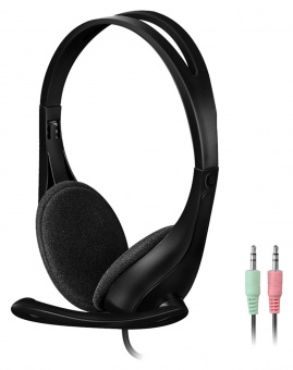 Наушники с микрофоном A4Tech HS-9 черный 1.8м накладные оголовье (HS-9 (BLACK)) от магазина РЭССИ