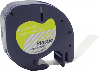 Картридж ленточный Cactus CS-LT-12267 12267 черный/прозрачный для Dymo Letra Tag LT-100H от магазина РЭССИ