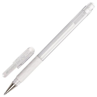 Гелевая ручка Pentel Hybrid gel Grip d 0.8 мм K118-LW белые чернила 586188 от магазина РЭССИ