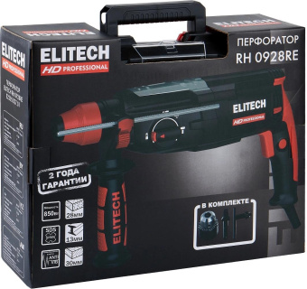Перфоратор Elitech RH 0928RE (E2205.027.01) патрон:SDS-plus уд.:3.2Дж 850Вт (кейс в комплекте) от магазина РЭССИ