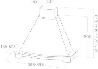 Вытяжка каминная Elica Coraline WH/A/90 кремовый управление: кнопочное (1 мотор) от магазина РЭССИ