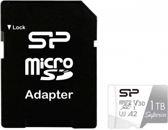 Флеш карта microSDXC 1Tb Class10 Silicon Power SP001TBSTXDA2V20SP Superior + adapter от магазина РЭССИ