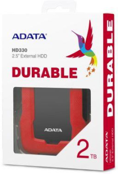 Жесткий диск A-Data USB 3.0 2Tb AHD330-2TU31-CRD HD330 DashDrive Durable 2.5" красный от магазина РЭССИ