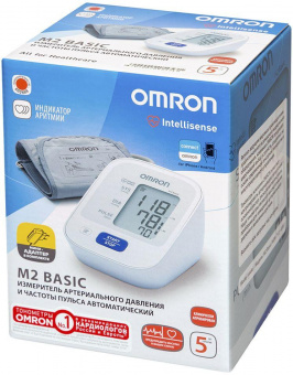 Тонометр автоматический Omron M2 Basic (HEM-7121-ARU) с адаптером от магазина РЭССИ
