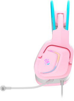Наушники с микрофоном A4Tech Bloody G575 розовый/голубой 2м мониторные USB оголовье (G575 /SKY PINK/ USB) от магазина РЭССИ