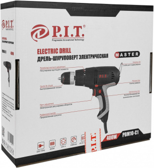 Дрель-шуруповерт P.I.T. PBM10-C1 400Вт патрон:быстрозажимной от магазина РЭССИ