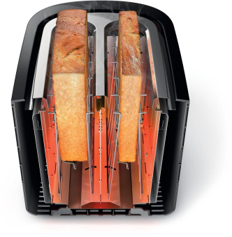 Тостер Philips HD2637/90 830Вт черный/серебристый от магазина РЭССИ