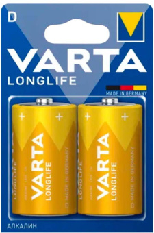 Батарея Varta Longlife LR20 Alkaline D (2шт) блистер от магазина РЭССИ