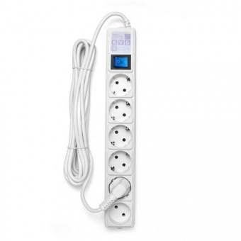 Ф-удлинитель, PC 5м 6р, бел. 16А, SPG(5+1)-16B-5М от магазина РЭССИ