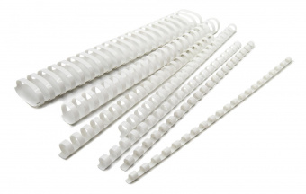 Пружины для переплета пластиковые Silwerhof d=10мм 41-55лист A4 белый (100шт) (1373586) от магазина РЭССИ