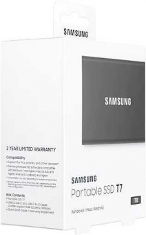 Накопитель SSD Samsung USB-C 1Tb MU-PC1T0T/WW T7 1.8" черный от магазина РЭССИ