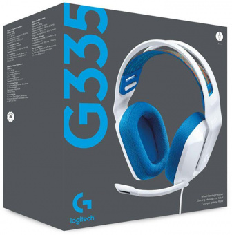 Наушники с микрофоном Logitech G335 белый 2м накладные оголовье (981-001018) от магазина РЭССИ