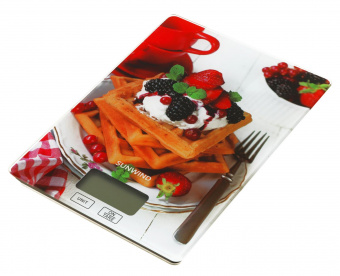 Весы кухонные электронные SunWind SWS100 макс.вес:5кг рисунок/вафли от магазина РЭССИ