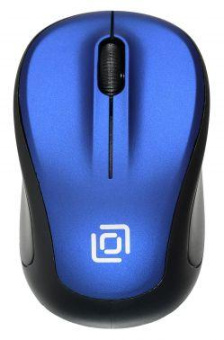 Мышь Оклик 665MW черный/синий оптическая (1600dpi) беспроводная USB для ноутбука (4but) от магазина РЭССИ