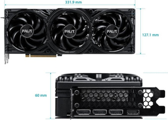 Видеокарта Palit PCI-E 5.0 RTX5070Ti GAMINGPRO OC NVIDIA GeForce RTX 5070TI 16Gb 256bit GDDR7 2295/28000 HDMIx1 DPx3 HDCP Ret от магазина РЭССИ