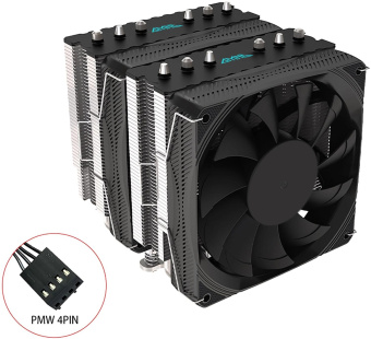 Устройство охлаждения(кулер) GMNG GG-CPC250-1 120x120x25mm Soc-AM5/AM4/1151/1200/2066/1700 черный 4-pin 22-32dB Al+Cu 250W 930gr Ret (GG-CPC250-1-BK) от магазина РЭССИ