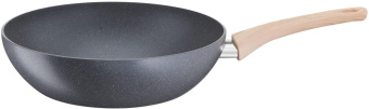 Сковорода ВОК (WOK) Tefal Natural Force G2661972 круглая 28см покрытие: Mineralia+ non-stick ручка несъемная (без крышки) серый (2100118262) от магазина РЭССИ