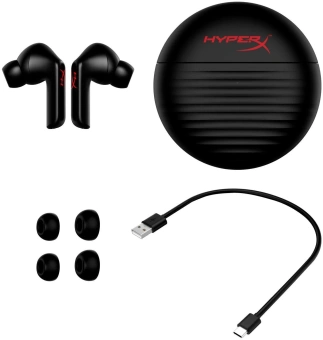 Наушники внутриканальные HyperX Cloud Buds черный/красный беспроводные bluetooth в ушной раковине (56R62AA) от магазина РЭССИ