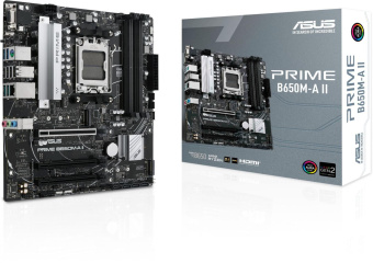Материнская плата Asus PRIME B650M-A II SocketAM5 AMD B650 4xDDR5 mATX AC`97 8ch(7.1) 2.5Gg RAID+VGA+HDMI+DP от магазина РЭССИ