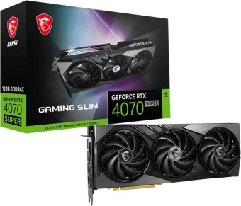 Видеокарта MSI PCI-E 4.0 RTX 4070 SUPER 12G GAMING SLIM NVIDIA GeForce RTX 4070 Super 12Gb 192bit GDDR6X 2475/21000 HDMIx1 DPx3 HDCP Ret от магазина РЭССИ