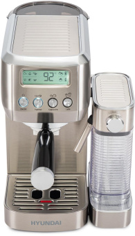 Кофеварка рожковая Hyundai HEM-9999 1350Вт серебристый от магазина РЭССИ