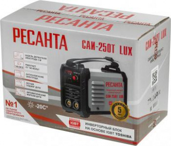 Сварочный аппарат Ресанта САИ-250Т LUX инвертор ММА DC 9.5кВт от магазина РЭССИ