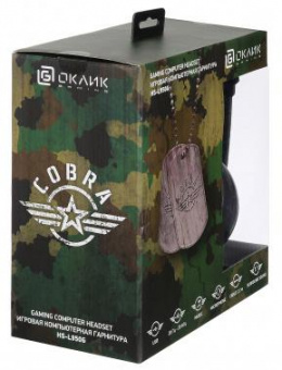 Наушники с микрофоном Оклик HS-L950G COBRA черный 2.2м мониторные оголовье (1102304) от магазина РЭССИ