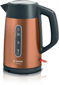 Чайник электрический Bosch TWK4P439 1.7л. 2400Вт коричневый (корпус: нержавеющая сталь) от магазина РЭССИ