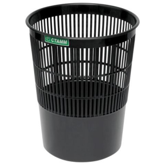 Корзина для бумаг Стамм 14 л сетчатая черная КР51 от магазина РЭССИ