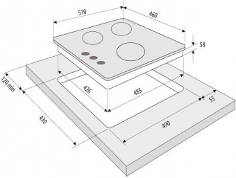 Газовая варочная поверхность Krona Fiero 45 белый от магазина РЭССИ