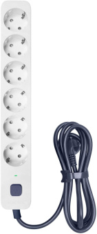 Сетевой фильтр Powercom SP-06W 5,0 м 5.0м (6 розеток) белый/серый (коробка) от магазина РЭССИ