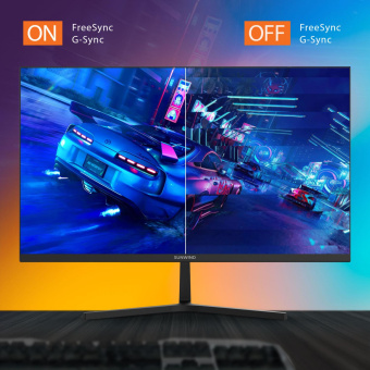 Монитор SunWind 23.8" SM-24FI221 черный IPS LED 5ms 16:9 HDMI M/M матовая 250cd 178гр/178гр 1920x1080 100Hz G-Sync VGA DP FHD 3.0кг от магазина РЭССИ