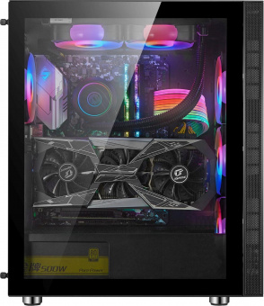 Корпус Formula F-3703 черный без БП ATX 5x120mm 4x140mm 2xUSB2.0 1xUSB3.0 audio bott PSU от магазина РЭССИ