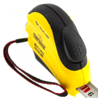 Рулетка ЧЕГЛОК обрезиненный корпус ABS пласт. серия Спринт  автостоп нейлон 14-01-430 от магазина РЭССИ