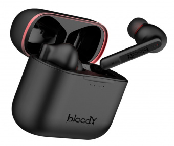 Гарнитура вкладыши A4Tech Bloody M90 черный/красный беспроводные bluetooth в ушной раковине (M90 BLACK + RED) от магазина РЭССИ