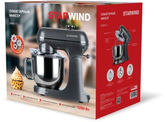 Миксер планетарный Starwind SPM4171 1200Вт серебристый от магазина РЭССИ