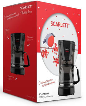 Кофеварка капельная Scarlett With Love SC-CM33008 600Вт черный от магазина РЭССИ