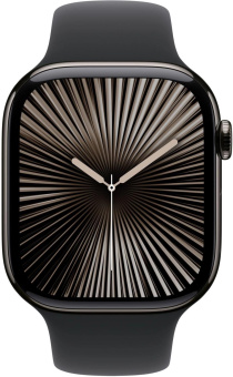 Смарт-часы Apple Watch Series 10 A2999 46мм 2.1" OLED корп.черный Sport Band рем.черный разм.брасл.:160-210мм (MWWQ3ZP/A) от магазина РЭССИ