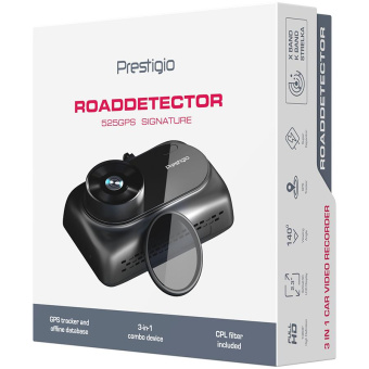 Видеорегистратор с радар-детектором Prestigio RoadDetector 525GPS GPS черный от магазина РЭССИ